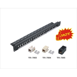 24port Keystone Mount Patch Panel with Cable Manager