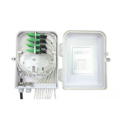 Wall Mounted Fiber Optic ODF Assembly With Fiber Patch Cords and Fiber Adapter