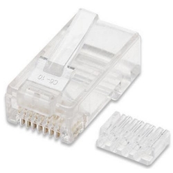 Cat6 Modular 2 Prong Plug RJ45 8P8C with Insert 100