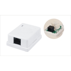 Surface Mount Box with Jacks Single Port RJ45