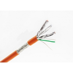 Cat6a SFTP Cable, Transmission Shielded Cat6a Cable , Copper Braiding Network