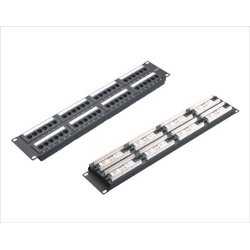 2U 19inch 48port(6*8) Patch Panel with Label Cat.5e and Cat.6 type