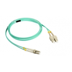 SC Duplex OM3 Fiber Optic Patch Cord , Armoured Fiber Patch Cord