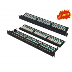 1U 19inch 48port(6*8) Patch Panel Right Angle Cat.5e and Cat.6 type