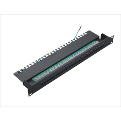 Cat.3 Voice Patch Panel 25port with Earth Line 1U