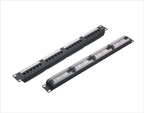 1U 19inch 24port(4*6) Patch Panel with Label Cat.5e and Cat.6 type