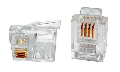 RJ11 Modular Plug 6P4C For Solid Cable