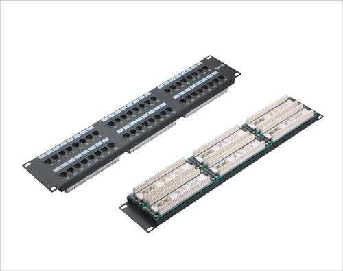 2U 19inch 48port(6*8) Patch Panel Cat.5e and Cat.6 type