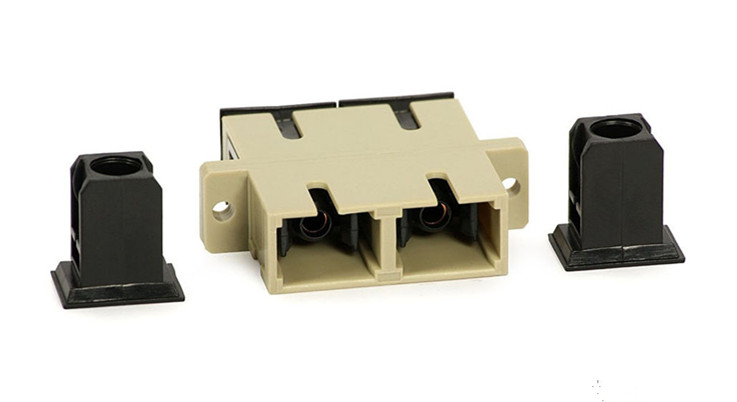Multimode SC Fiber Optic Adapterwith Ceramic Sleeve For Telecommunication