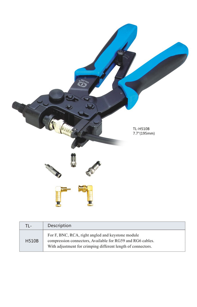 Coaxial Interchangeable F/BNC/RCA Connector Crimping Tools