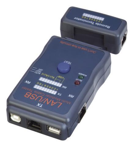 RJ45 Modular Cable Tester Auto Scan Test Mode