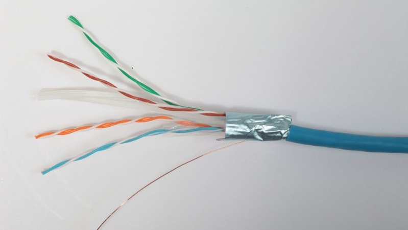Cat6 FTP Cable, Transmission Shielded Cat6a Cable , AL-Foil Shielded