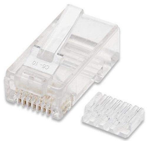 Cat6 Modular 2 Prong Plug RJ45 8P8C with Insert 100