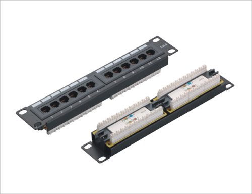 1U 10inch 12port Patch Panel Cat.5e and Cat.6 type