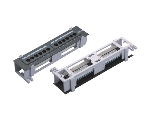 1U 10inch 12port Patch Panel with Frame Cat5e and Cat6 type