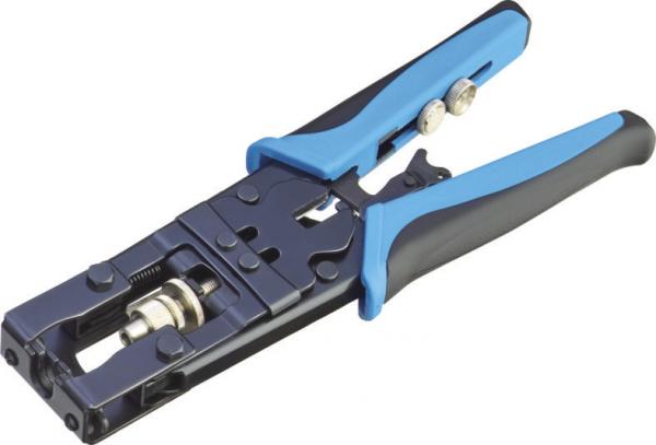 Coaxial Interchangeable F/BNC/RCA connector crimping tool