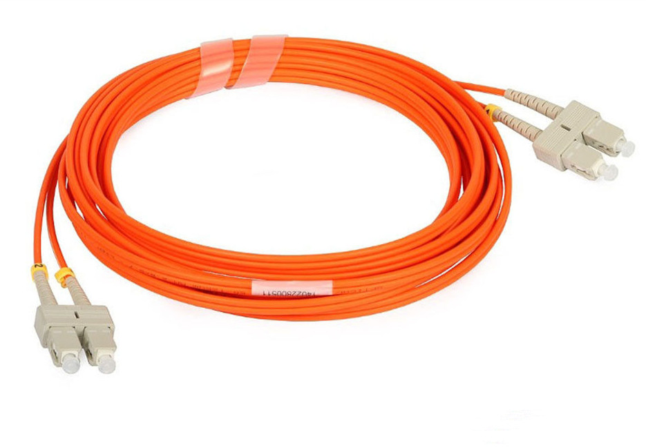 SC Fiber Optic Patch Cord 62.5um / 125um MM PVC Or LSZH Insertion Loss 0.2dB