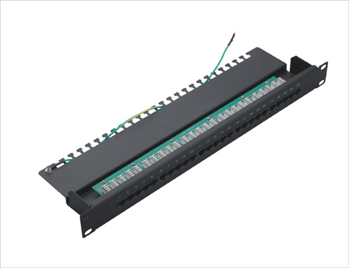 Cat.3 Voice Patch Panel 25port with Earth Line 1U