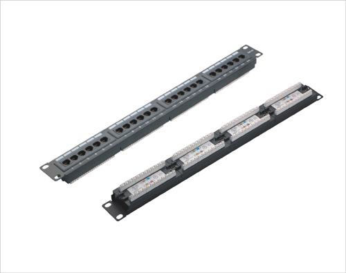 1U 19inch 24port(4*6) Patch Panel Cat.5e and Cat.6 type
