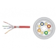 Cat6a SFTP Cable, Transmission Shielded Cat6a Cable , Copper Braiding Network