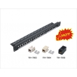 24port Keystone Mount Patch Panel with Cable Manager