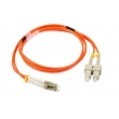 PC - SC Fiber Optic Patch Cord Duplex 62.5 / 125 3.0mm For FTTX And LAN