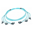 2.0mm OM3 Fiber Optic Patch Cord 4 / 8 / 12 / 24 Fiber MPO