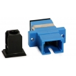 Square SX SM Optical Adapter IEC Standard with zinc alloy and plastic housing