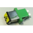 Long Flange FTTH LC fiber optical adapter DX with Metal Dust Cap Removable Shutter